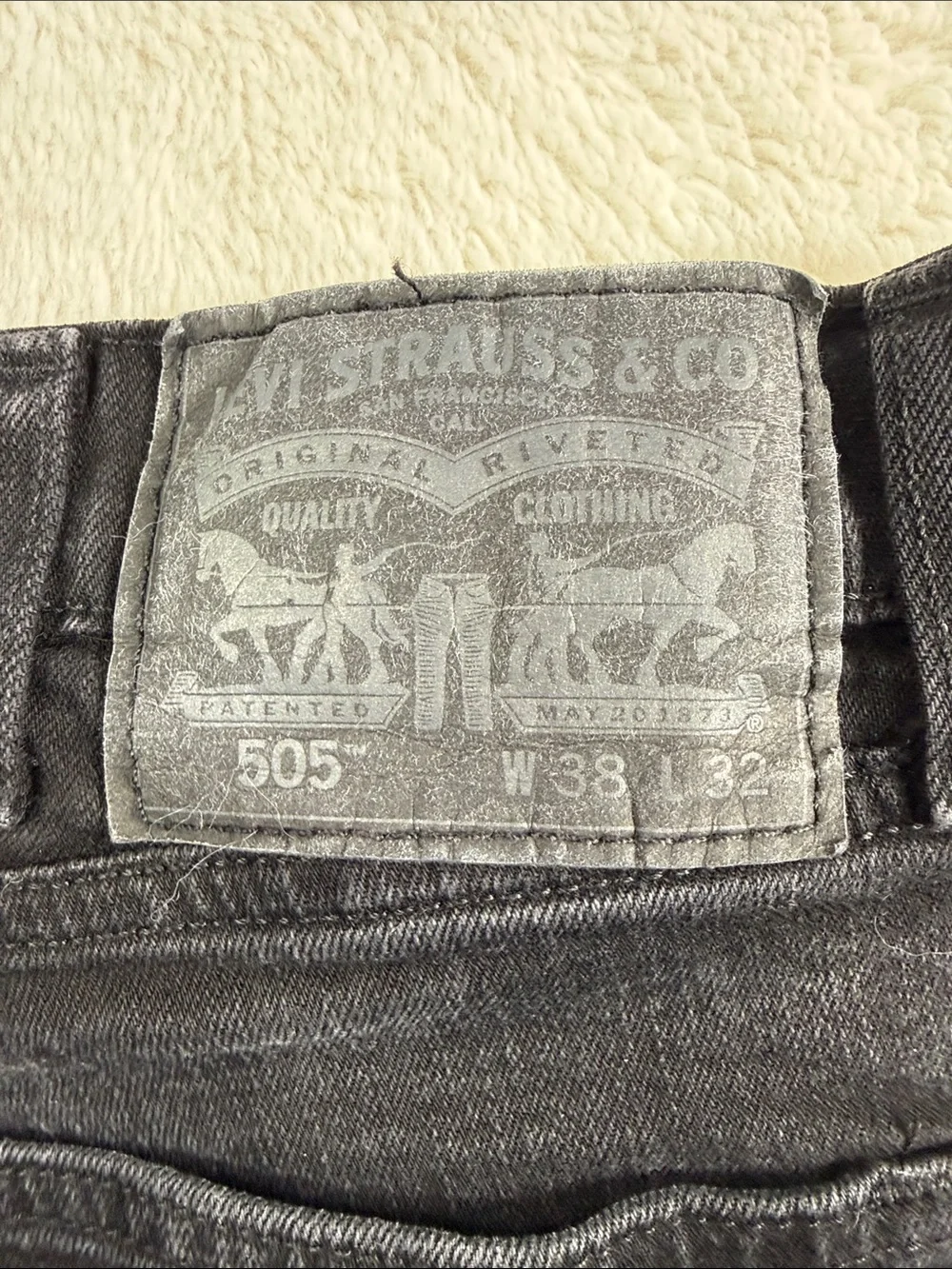 Levi's 505 Men's Black Jeans size 38
